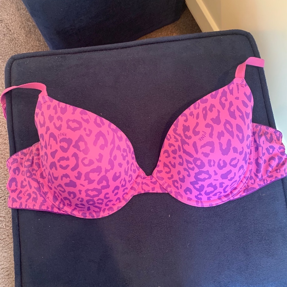 PINK purple cheetah bra